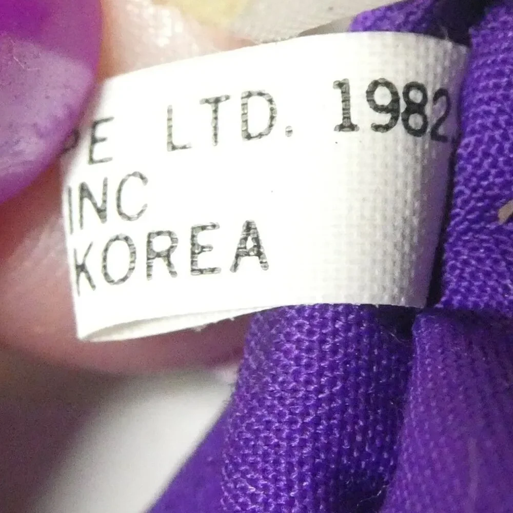 Flower Fairy Mini Doll Vintage Purple 1982 Sharpe Ltd. Korea 1980s